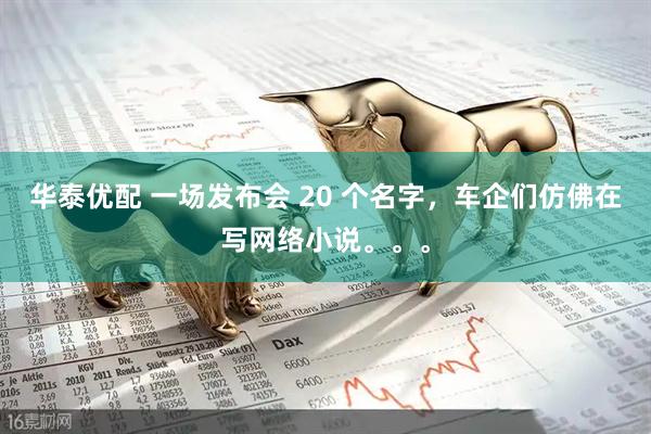 华泰优配 一场发布会 20 个名字，车企们仿佛在写网络小说。。。