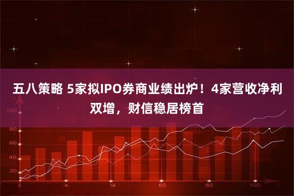 五八策略 5家拟IPO券商业绩出炉！4家营收净利双增，财信稳居榜首