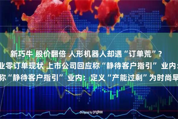 新巧牛 股价翻倍 人形机器人却遇“订单荒”？ 高盛调研揭示产业链企业零订单现状 上市公司回应称“静待客户指引” 业内：定义“产能过剩”为时尚早